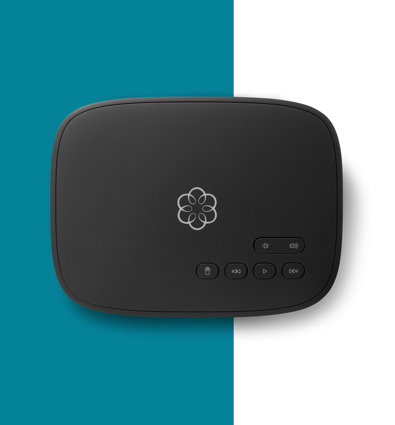 Ooma Basic base station in black.