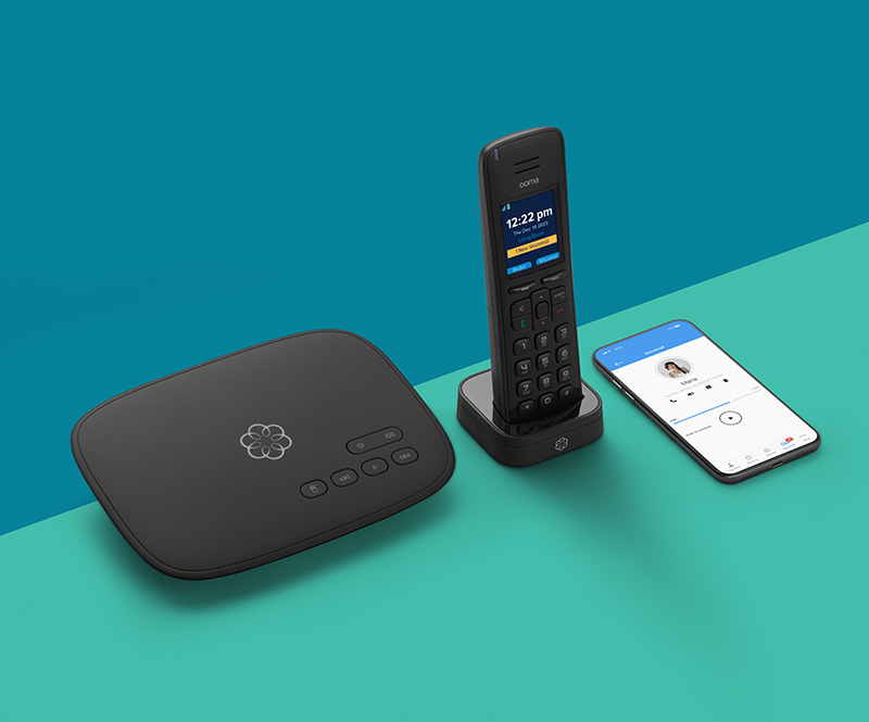 Ooma free calls phone app.